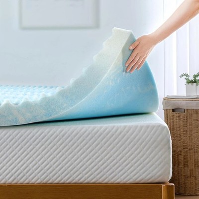 4 Inch Swirl Gel Cooling Memory Foam Mattress Topper, Smaller, More Convenien...