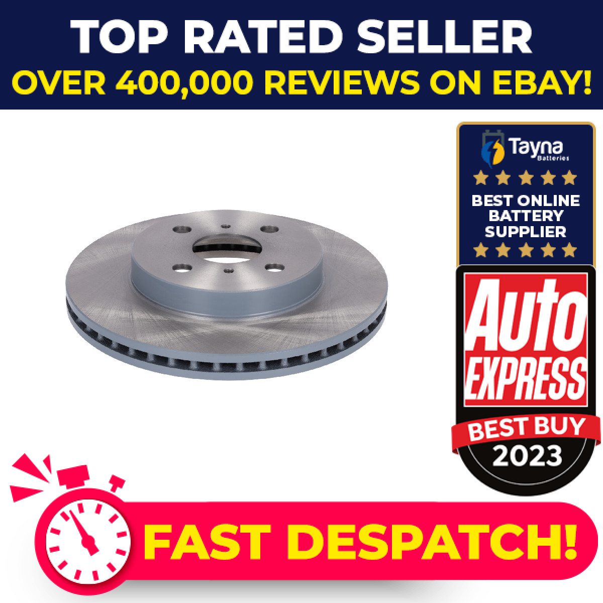 2x Brake Discs Pair Vented Front 255mm 192743 Febi Set 43512K0010 Quality New