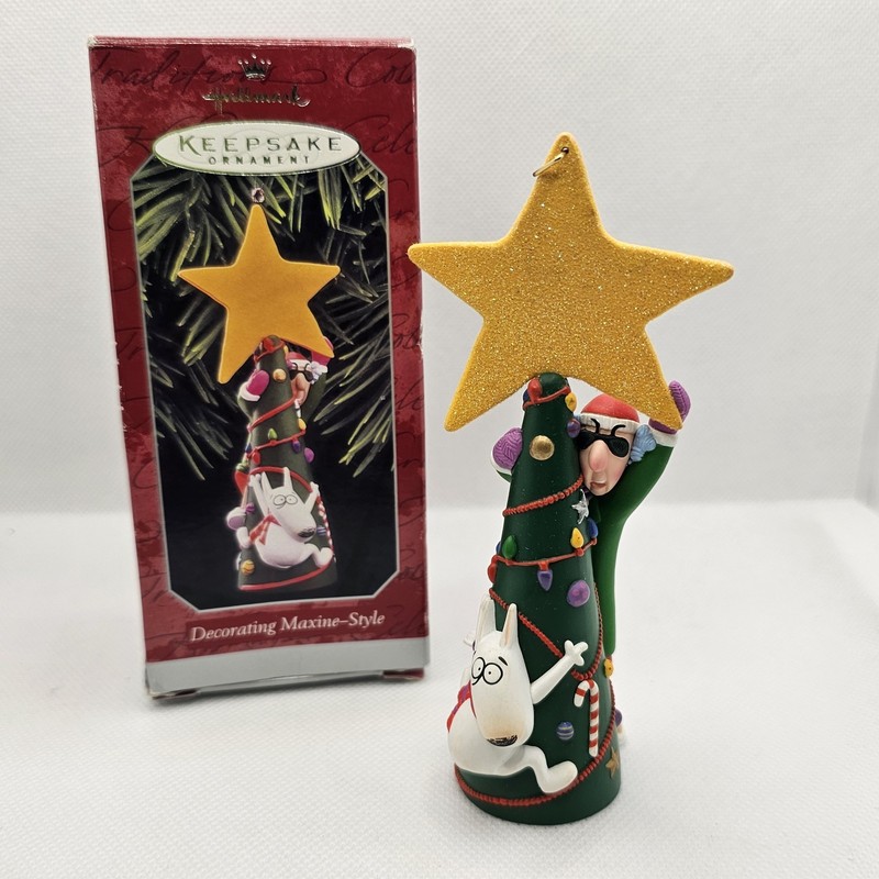 Hallmark Keepsake Ornament Decorating Maxine Style Christmas Tree & Floyd 1998