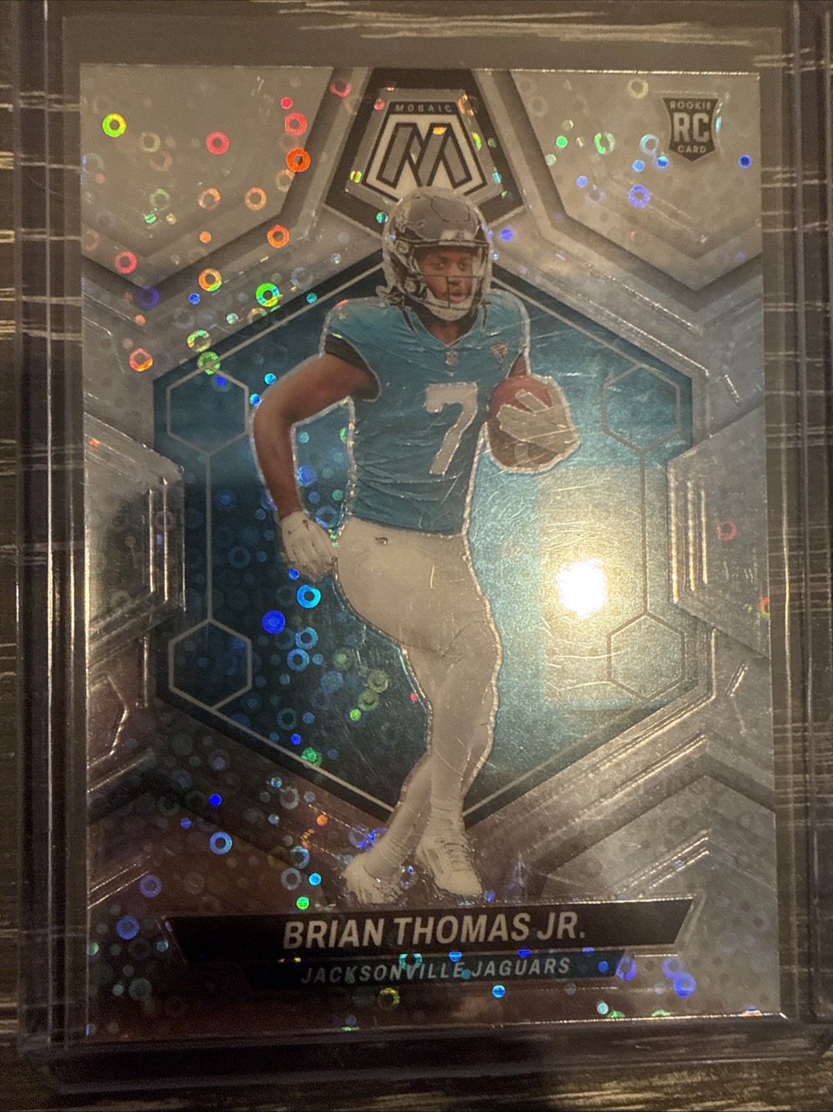2024 Panini Mosaic - Brian Thomas Jr. #323 No Huddle Silver Mosaic Prizm (RC)