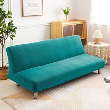 Jacquard Sofabezug elastisch armlos Schutzhülle für Schlafsofa Bequem