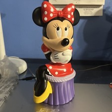 Vintage Applause Disney Minnie Mouse Coin Piggy Bank PVC 9" Tall