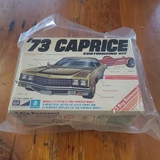 Orig~MPC AMT~ 1973 CHEVROLET CAPRICE H.T. MINT UNBUILT~Model Car KIT #1-7304-250
