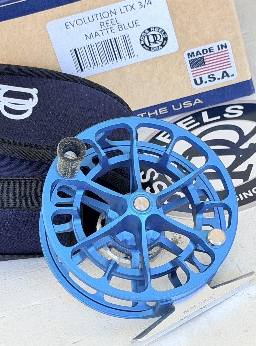 BEAUTIFUL** 🔥 ROSS EVOLUTION LTX 3/4wt MATTE BLUE Fly Reel