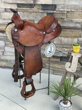 14.5 , 15 King Series Roundskirt Barrel Saddle- Deep Seat, Western,