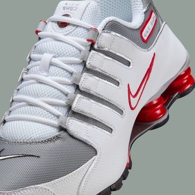 Nike Shox NZ Shoes White Metallic Silver 378341-104 Men's Multi