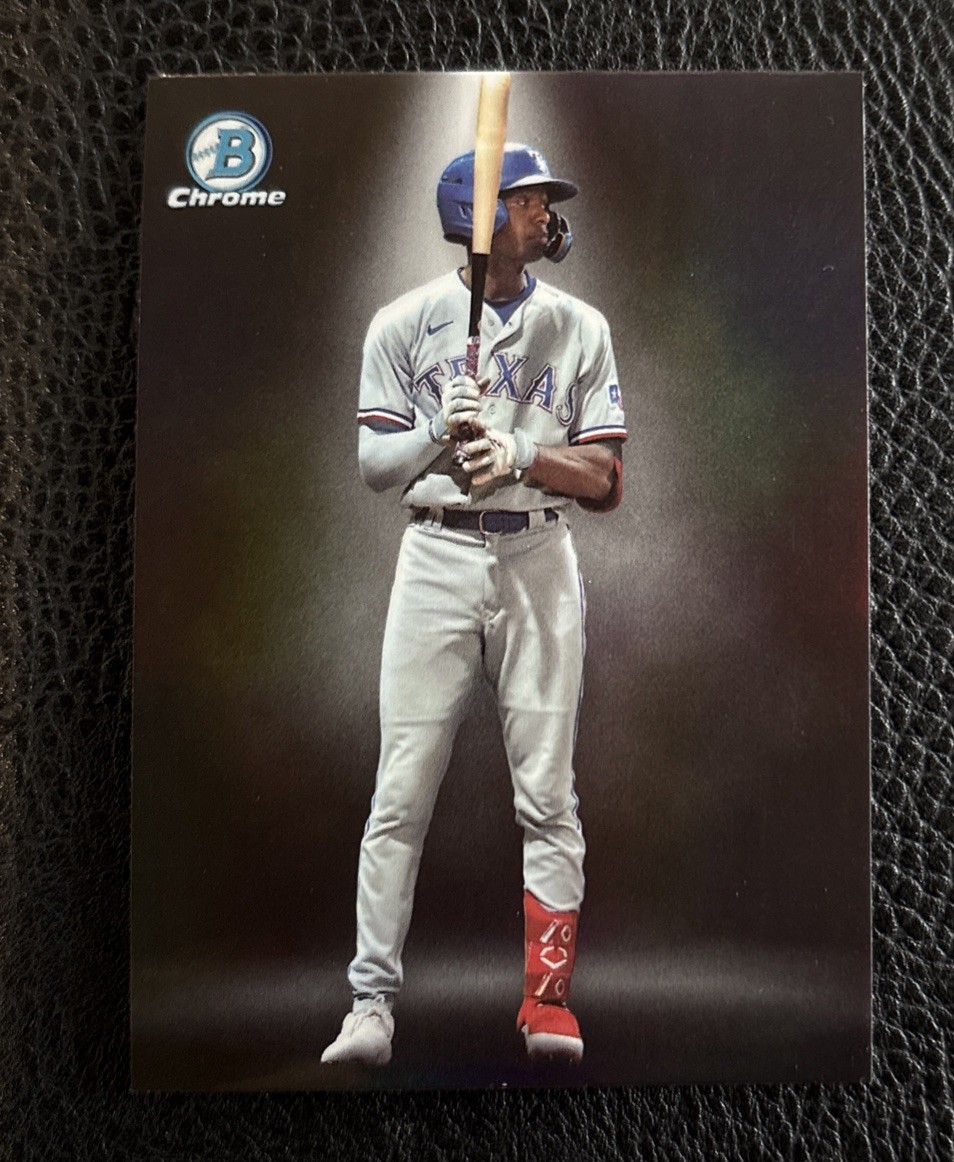 2024 Bowman Chrome Sebastian Walcott Spotlights Refractor BS-7 SSP Texas Rangers