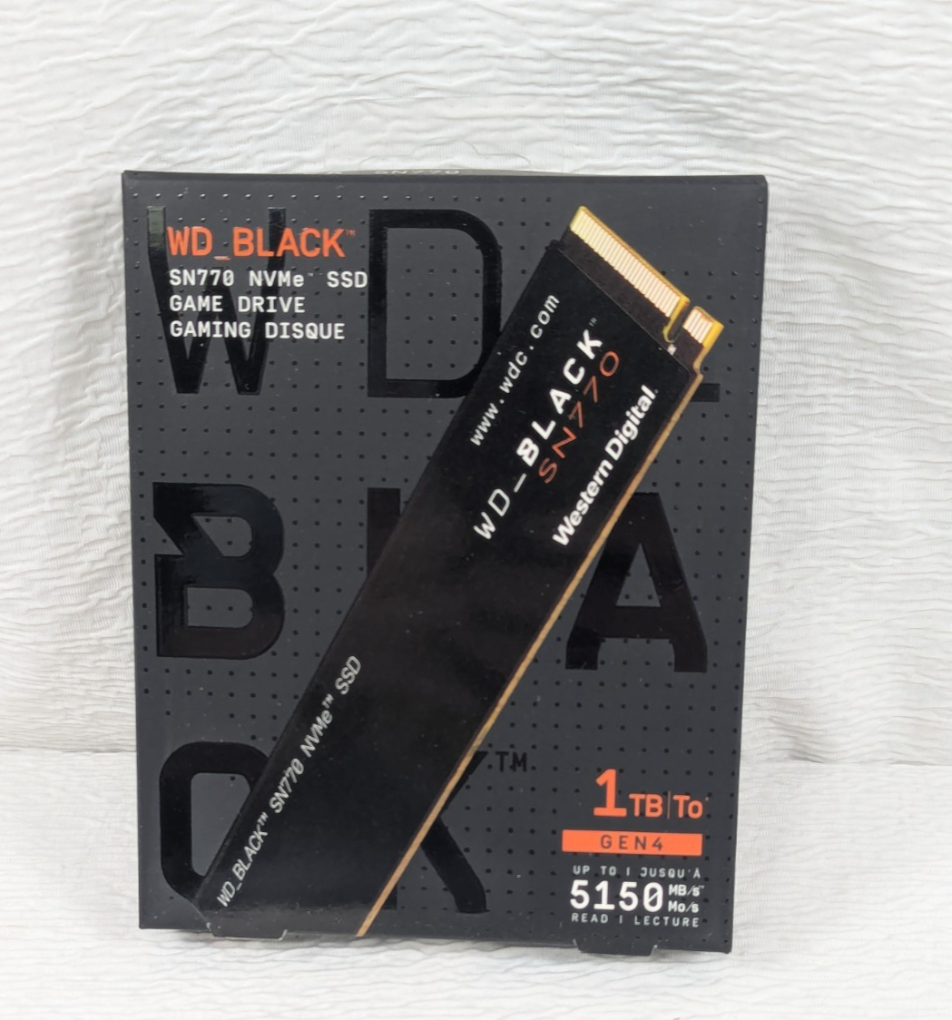 L*h様 WD_BLACK SN770 1TB M.2 NVMe SSD WD_BLACK - 1TB SN770 - NVMe Gen4 - M.2 2280 5150 MB/s Internal