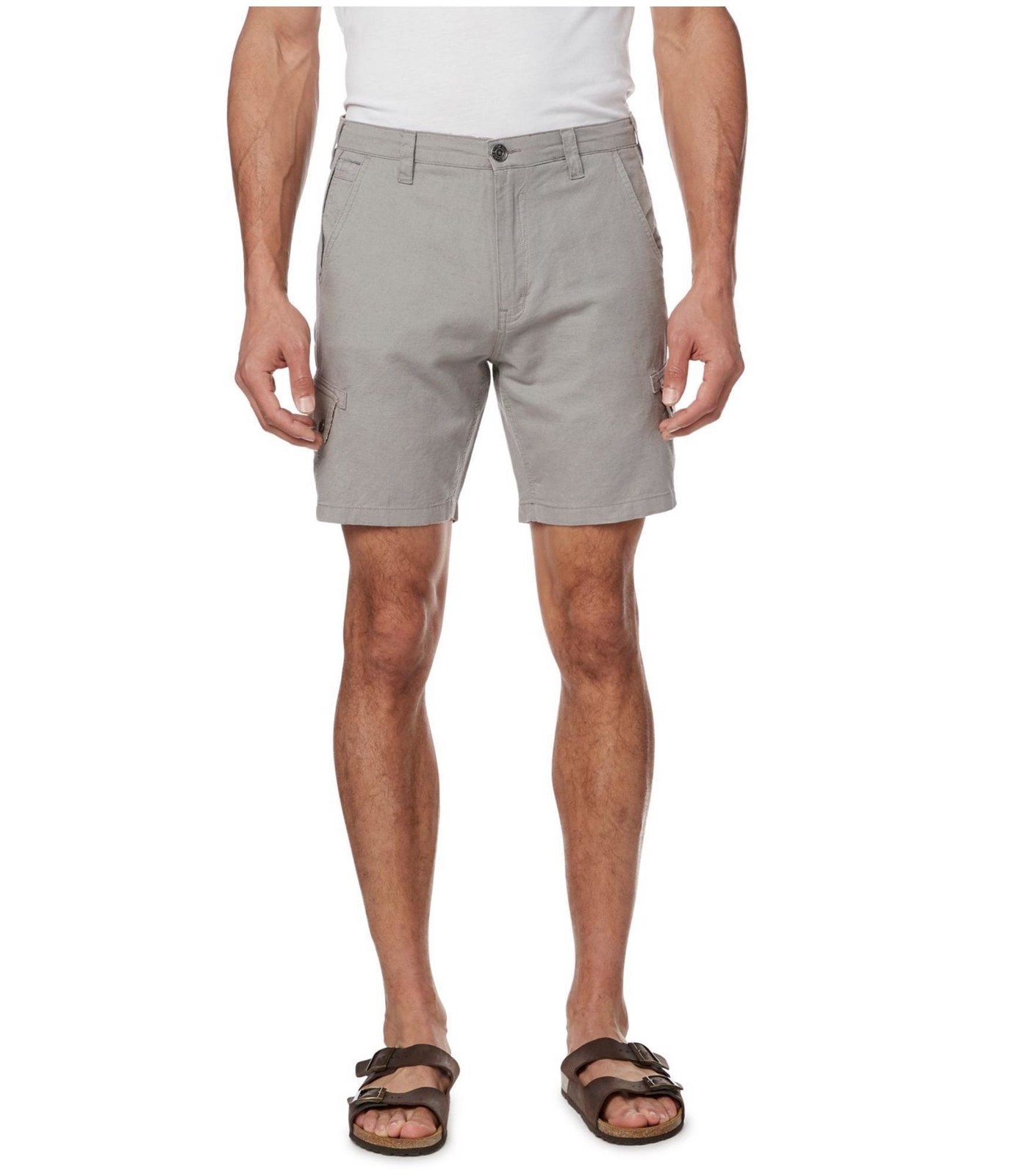 Повседневные шорты для прогулок Buffalo David Bitton мужские с отделкой и стиркой серые 36 5590₽