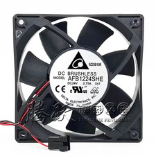 1PCS Delta AFB1224SHE 12038 DC24V 0.75A 12cm 2-wire cooling fan