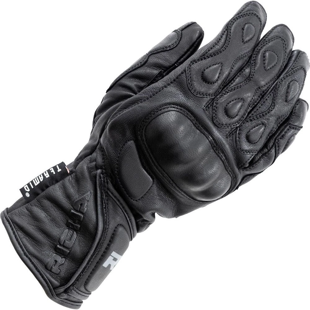 Richa Waterproof Racing Ladies Leather Motorcycle Motorbike Gloves Black