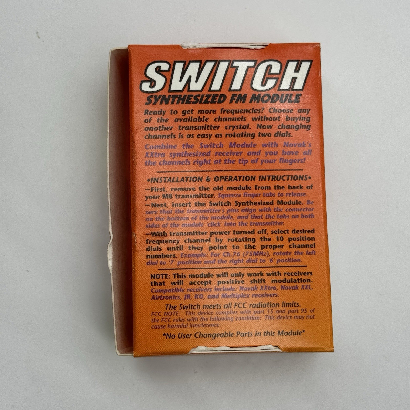 Novak Switch Synthesized FM Transmitter Module for Airtronics M8 # 2680 