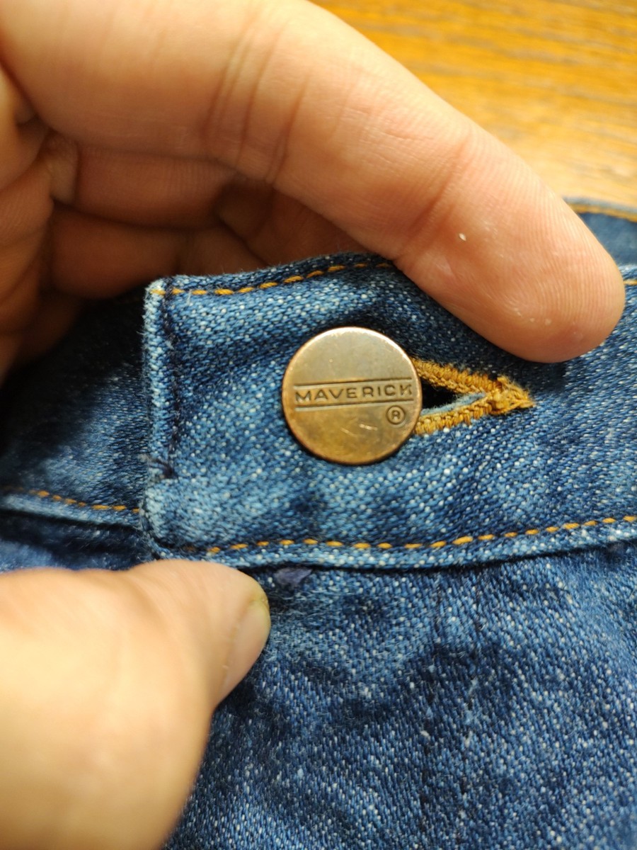 Vtg Maverick Blue Bell Jeans 28x29 Regular Straight 60s 70s