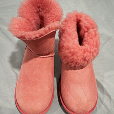 UGG Classic Mini Zip Women s Pink Suede Shear...