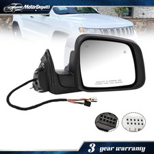 For 2011-2022 Jeep Grand Cherokee Passenger Manual Fold Mirror W Blind Spot For 2011-2022 Jeep Grand Cherokee Passenger Manual Fold Mirror W Blind Spot