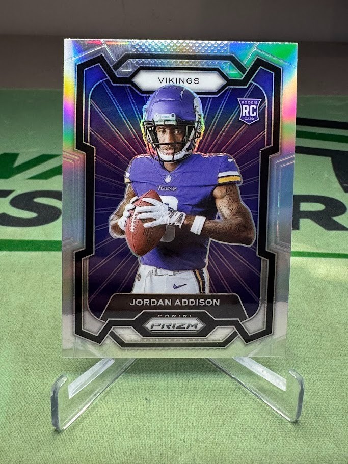 2023 Prizm Jordan Addison Silver Prizm Variation Rookie RC #308 - Minnesota