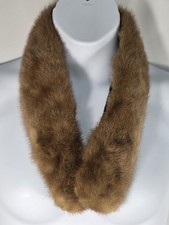 Vintage Brown Mink Fur Collar 30"