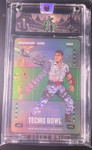 Bo Jackson Battle Arena Tecmo Bowl - Jim `Machine Gun` Kelly Silver BF SP