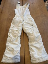 Lands' End Squall Snow Bib Girls, Size 7 White