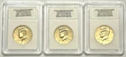 2011-P JFK UNCIRCULATED 24 KT GOLD HALF (1/2) DOLLARS LOT (3) REGISTERED 🔥 🔥
