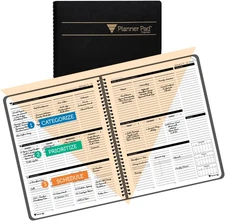 Spiral Bound January-December 2026/ Calendar Year 8 1/2" X 11" Large 3-Tier Funn