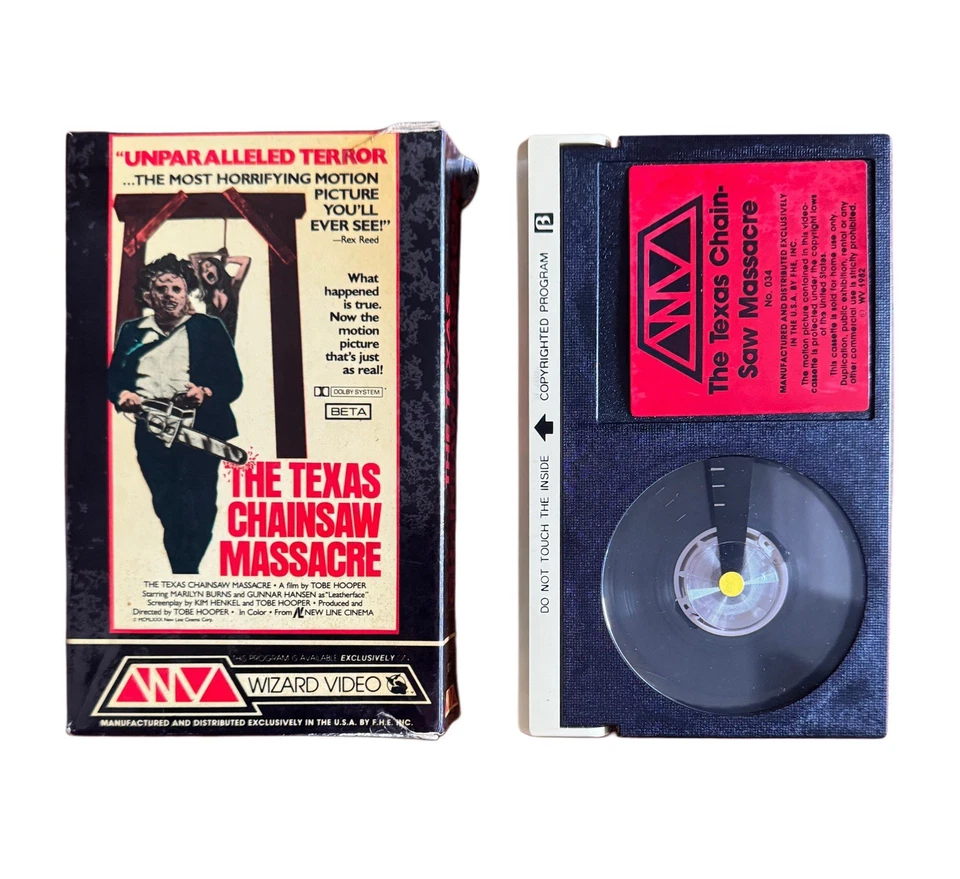 Texas Chainsaw Massacre Wizard Video Betamax 1982 Beta Tape RARE! Horror Grail  - Image 2 of 4