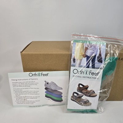 OrthoFeet Gemini Leather Adjustable Brown Sandals w/Box  display picture 1