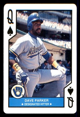 1990 ML All-Stars Playing Cards Q Spades Dave Parker Milwaukee Brewers