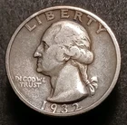 1932 S Quarter Key Date 1st Year Issue Washington Scarce 90% Silver Coin