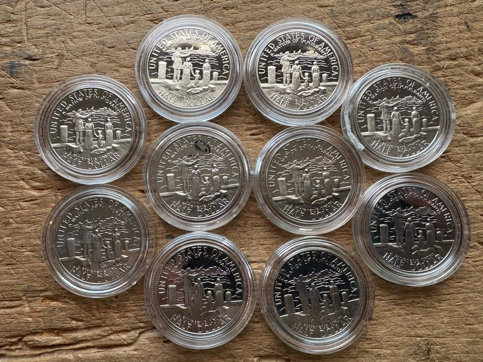 1986-S Proof Statue of Liberty Nation Of Immigrants Comm Half Dollar Lot of 10 - Image 2 of 2