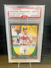 2011 Bowman - Freddie Freeman #205 (RC) AIC 10 GEM MT