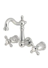 Kingston Brass KS1221AX Heritage Wall Mount Bathroom Faucet, Polished Chrome