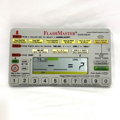 FlashMaster MT1A Electronic Math Flash Card Practice Learning Math Tables