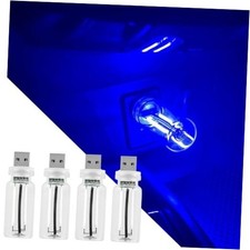 4 PCS Car USB Lights, Touch Dimmable Car Interior Ambient Lights, Portable Blue