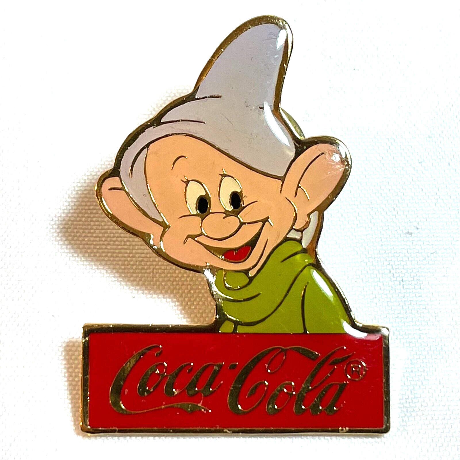 VTG - DOPEY Coca-Cola Walt Disney World WDW 15th Anniversary Cast Pin 1986