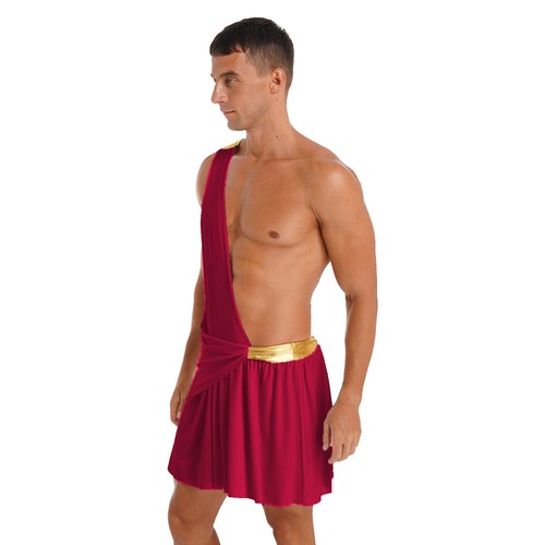 Men Costume Wrestling Singlet Dress Halloween Skirt Party Uniform Theme Ruffle - Picture 32 of 52