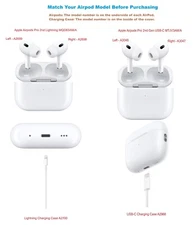 Apple AirPods Pro 2nd Gen - Right, Left or Charging Case - For Replacement ONLY