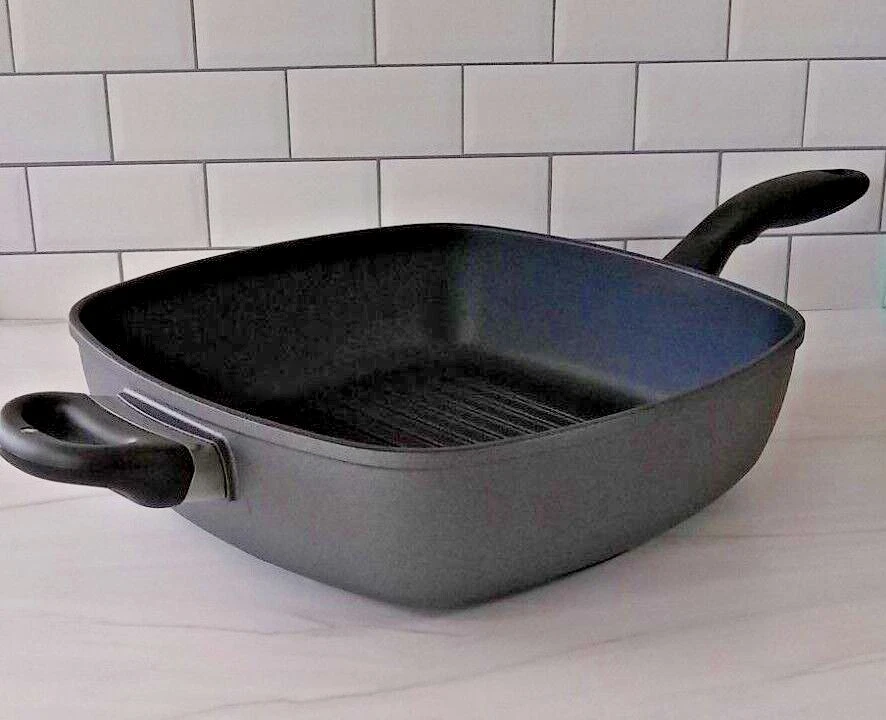 Swiss Diamond Classic HD Nonstick Deep, Square 11-Inch Grill Saute Pan NEW