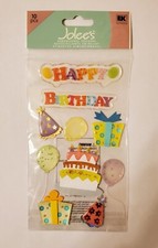 "Happy Birthday" 3D Stickers -Jolee's - EK Success 10 piece SJPP009