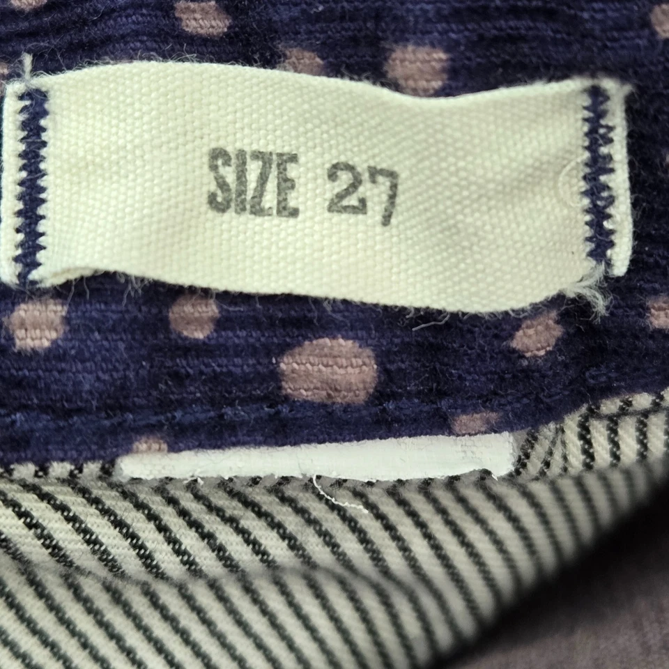 Pantalones de mujer Madewell 27 azul tobillo lunares pana Foto 3 de 4