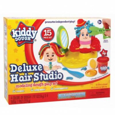 DKB Kiddy Dough Deluxe Haarstudio Modellierteig Spielset (15 Teile) 