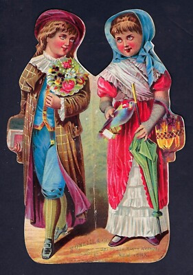 c1890 Large Victorian Trade Card, H. O'Neill & Co. Die Cut New York