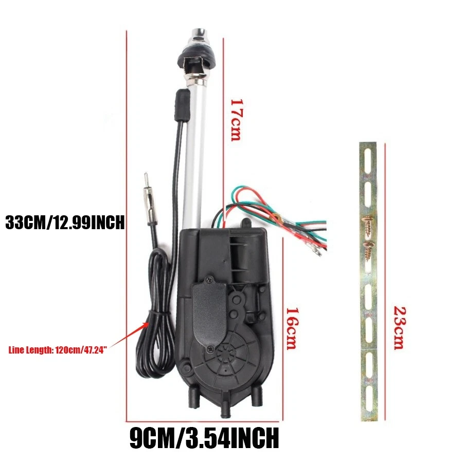 Antena Eléctrica Señal Coche 12V Potencia Radio Aérea Automático Booster Telescópico Foto 2 de 4