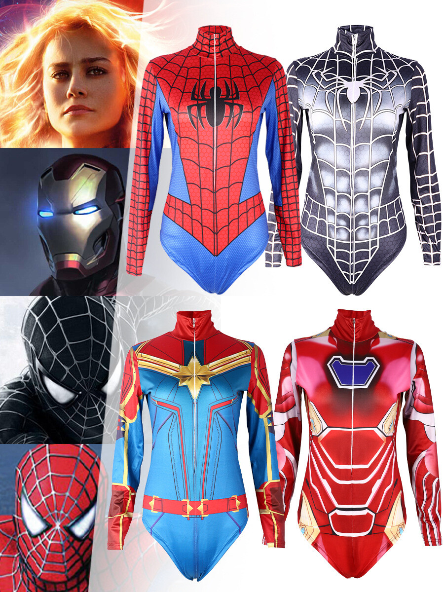 Cosplay Superhéroe Spider-Man Traje de Baño Monos Mujeres Body Disfraz Halloween