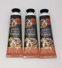 NEW Lot Of 3 Bath Body Works SWEET CINNAMON PUMPKIN Hand Cream 1 Oz Each