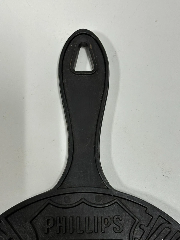 Plato caliente de recuerdo trivet negro en relieve Phillips 66 Ryton PPS de colección Foto 4 de 4