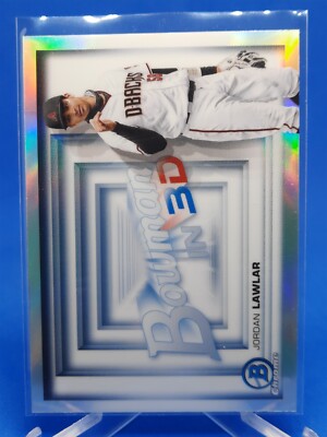 Jordan Lawlar Chrome Refractor Prospect Rookie Card 2022 MLB Bowman In 3D B3D-13