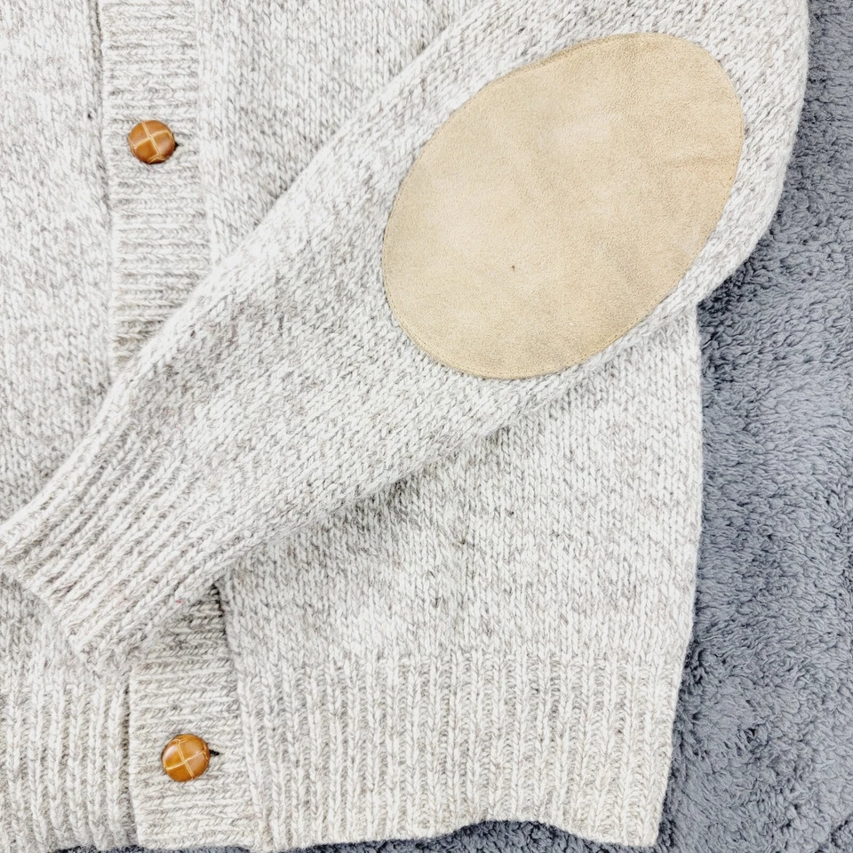 Cárdigan de Colección Para Hombre Grande Cabela’s Sidney Mezcla de Lana Abotonada - Gamuza Parche en el Codo Foto 3 de 4