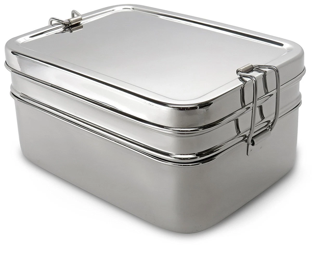 2 Tier Compartment Stainless Steel Eco-Friendly Lunch Box/Regular