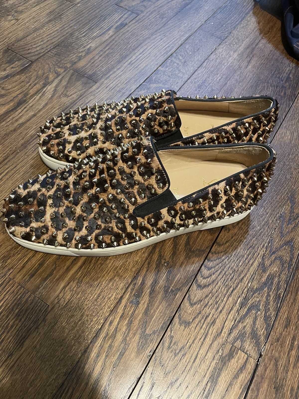 PONY Christian Louboutin uomo barca a rotelle stampa animale. Indossato 3 volte 44 5